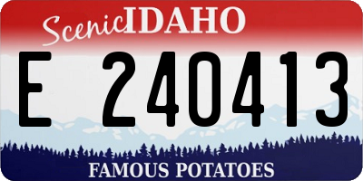 ID license plate E240413