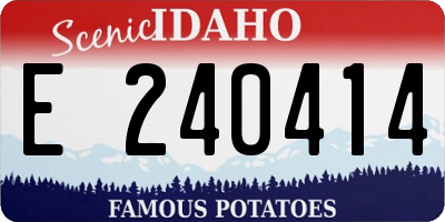 ID license plate E240414