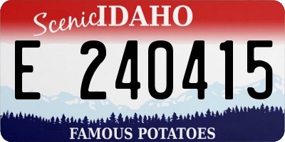 ID license plate E240415