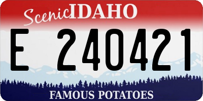 ID license plate E240421
