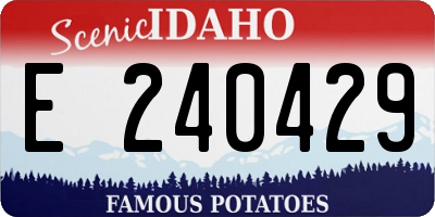 ID license plate E240429