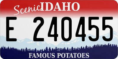 ID license plate E240455