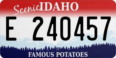 ID license plate E240457