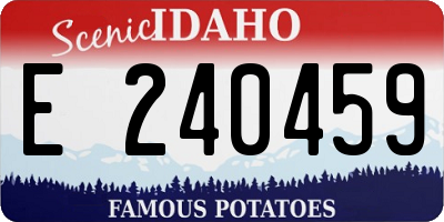 ID license plate E240459
