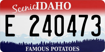 ID license plate E240473