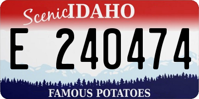 ID license plate E240474