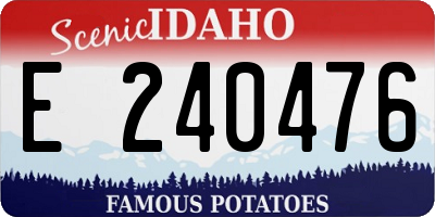 ID license plate E240476