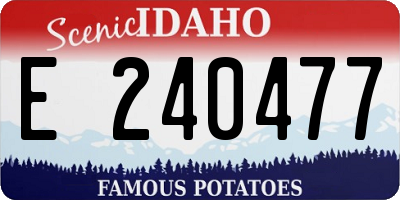 ID license plate E240477