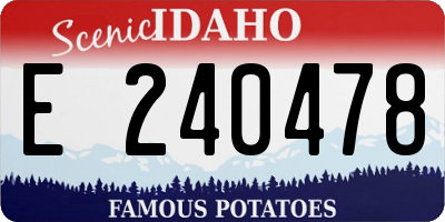 ID license plate E240478