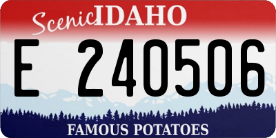 ID license plate E240506