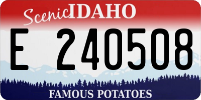 ID license plate E240508