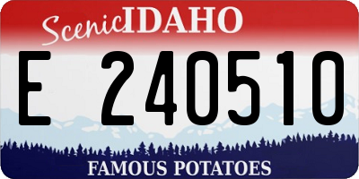 ID license plate E240510