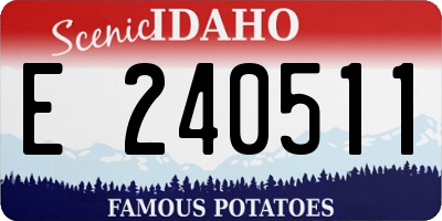 ID license plate E240511