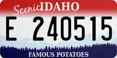 ID license plate E240515