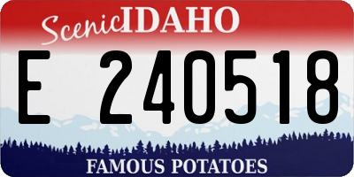 ID license plate E240518