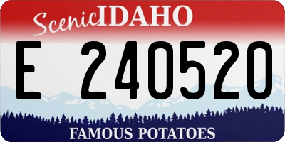 ID license plate E240520