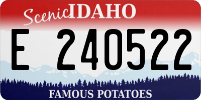ID license plate E240522