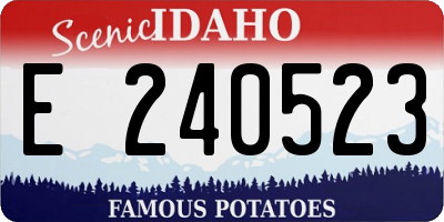 ID license plate E240523