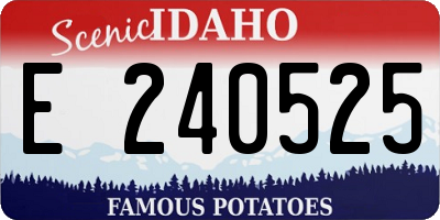 ID license plate E240525