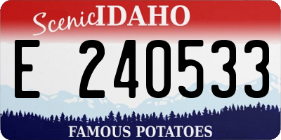 ID license plate E240533