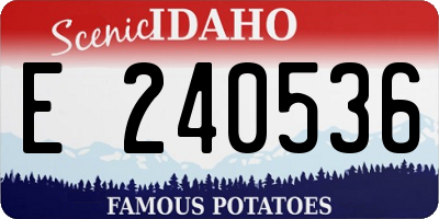 ID license plate E240536