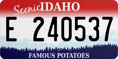 ID license plate E240537