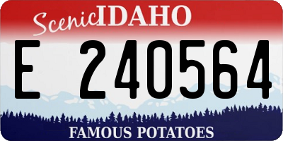 ID license plate E240564