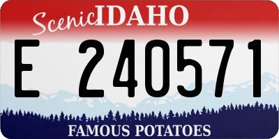 ID license plate E240571