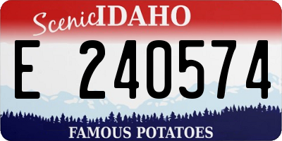 ID license plate E240574