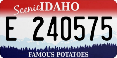 ID license plate E240575