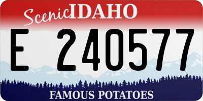 ID license plate E240577