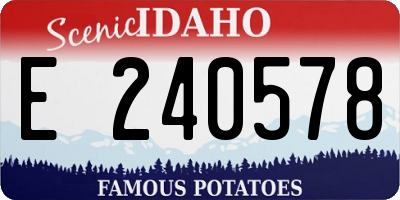 ID license plate E240578