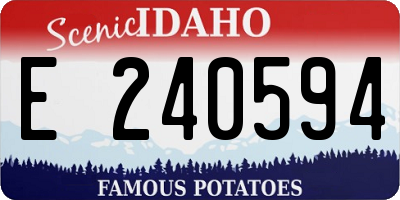 ID license plate E240594