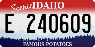 ID license plate E240609