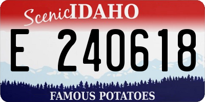 ID license plate E240618