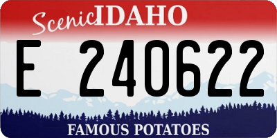 ID license plate E240622