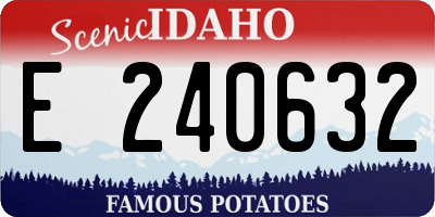 ID license plate E240632