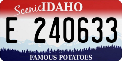 ID license plate E240633
