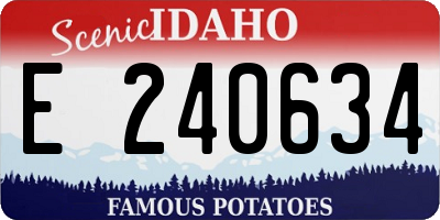 ID license plate E240634