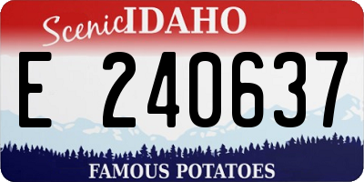 ID license plate E240637
