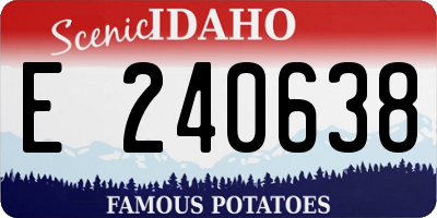 ID license plate E240638