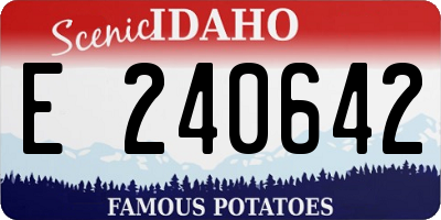 ID license plate E240642