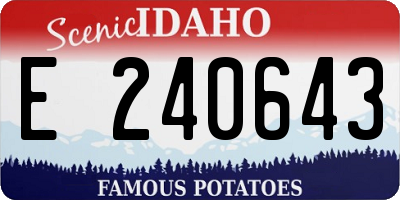 ID license plate E240643