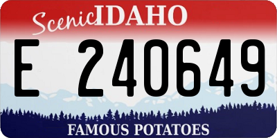 ID license plate E240649