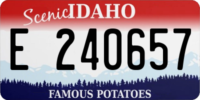 ID license plate E240657