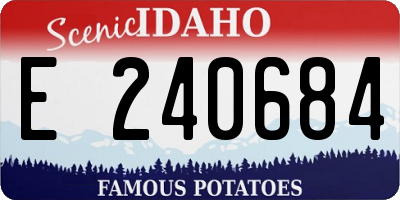 ID license plate E240684