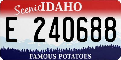 ID license plate E240688