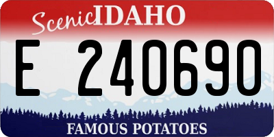 ID license plate E240690