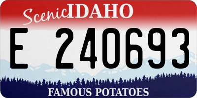 ID license plate E240693