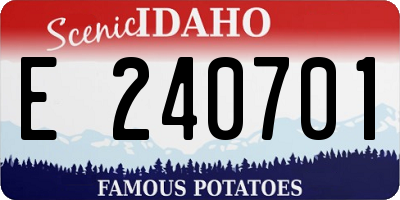 ID license plate E240701